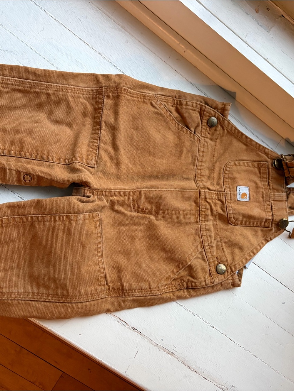 Carhartt Kids Tan Workwear Overalls